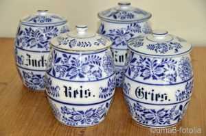 Keramikdosen für Getreide und Kaffee mit Deckel - zum Schutz vor dem Brotkäfer